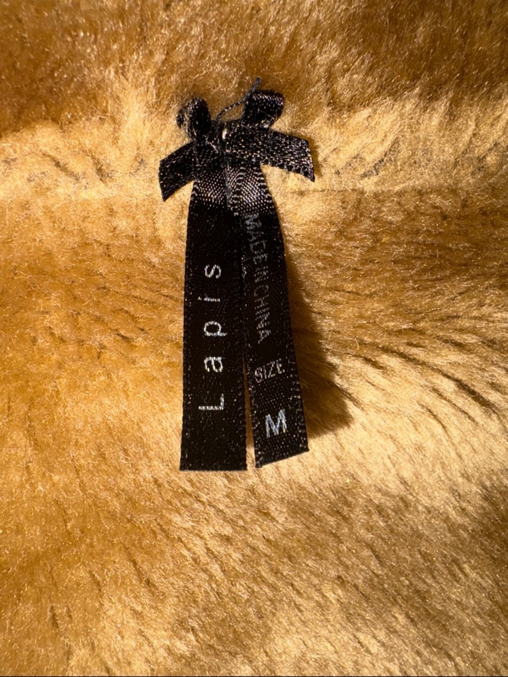 Suede-Style Tan Floral Faux Fur Trim Coat - Picture 3 of 3